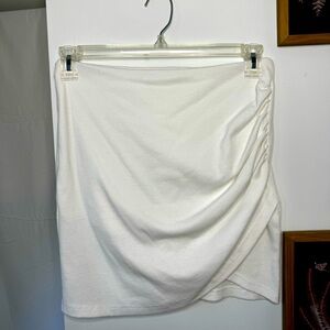 White SHEIN Rouged Skirt (L)